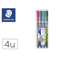Marcador staedtler  0,8-1 mm pack 4 un.sortidas