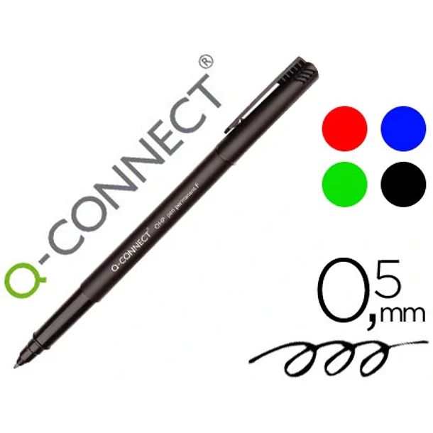  Marcador  ponta fibra  0.5 mm sortido pack 4 un 