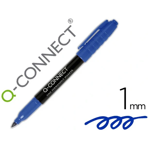 Marcador ponta fibra 1.0mm azul cx 10 