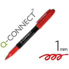 Marcador ponta fibra 1.0mm vermelho cx 10