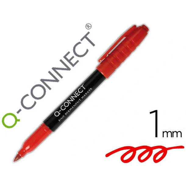 Marcador ponta fibra 1.0mm vermelho cx 10 