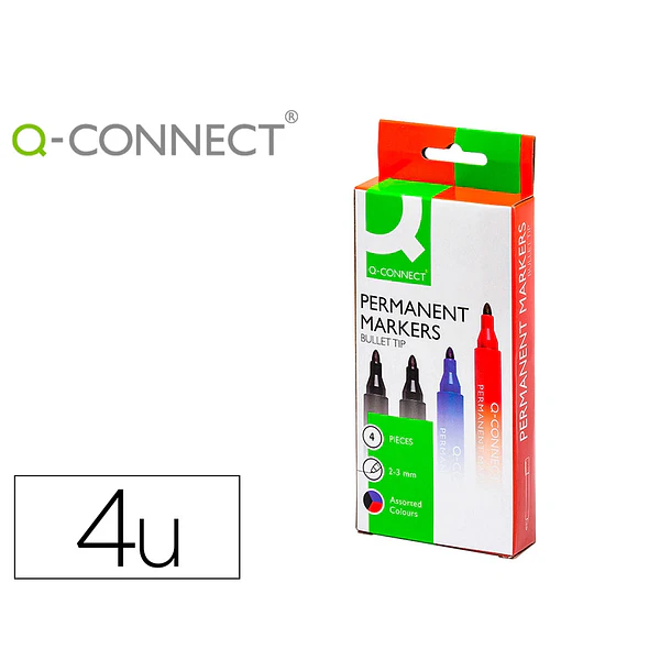 Marcador pack 4 cores sort ponta 3.0 mm. 1