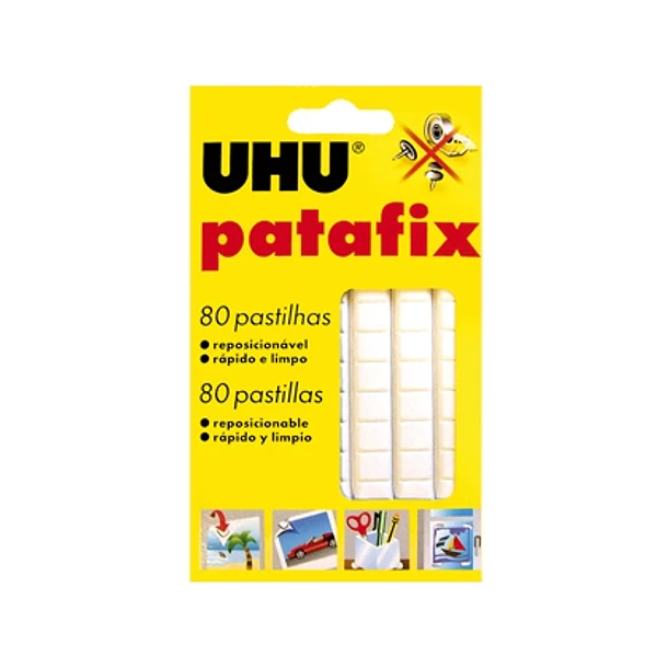 Massa adesiva UHU PATAFIX branco. 