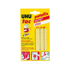 Massa adesiva UHU PATAFIX amarelo pack 12 un.