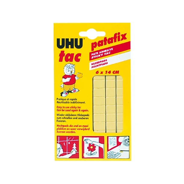 Massa adesiva UHU PATAFIX amarelo pack 12 un. 