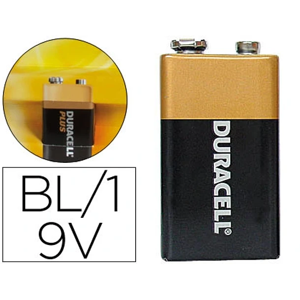 Pilha DURACELL alcalina 9v  1 un. 