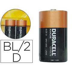 Pilha DURACELL alcalina LR20 2 un.
