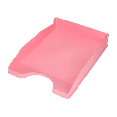 Tabuleiro secretaria plastico rosa pastel opaco