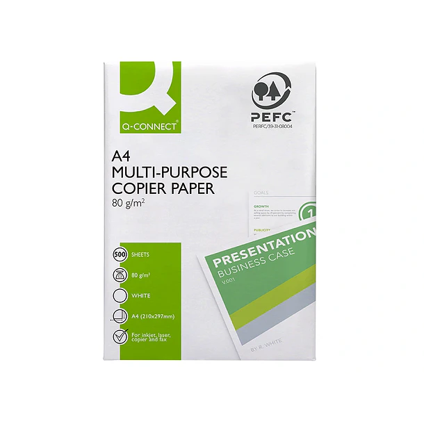  Papel fotocopia A4 80gr. 5x500fl. CONNECT 