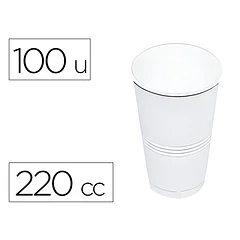 Copo plastico branco 220 cc 100 un.