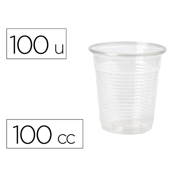  Copo plástico transparente 100 cc 100 un. 