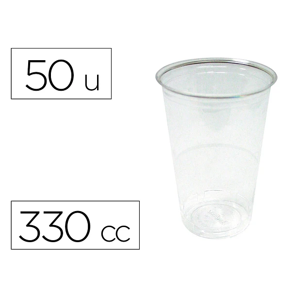  Copo plástico transparente 330 cc 50 un. 