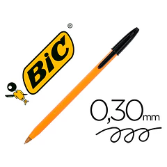 Esferografica Bic laranja preto cx 20