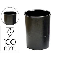 Porta lápis plástico preto opaco