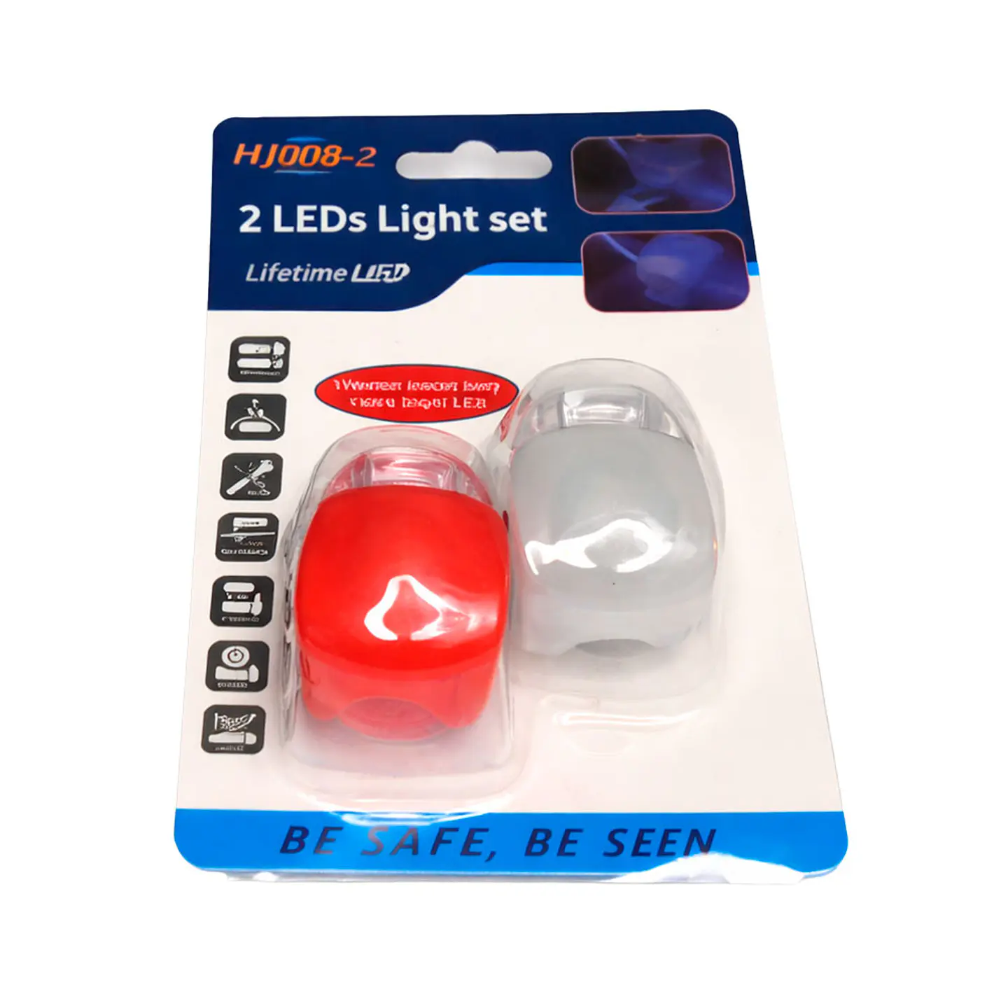Set Luz Bici Delantera Y Trasera Silicona Mod 1689 1