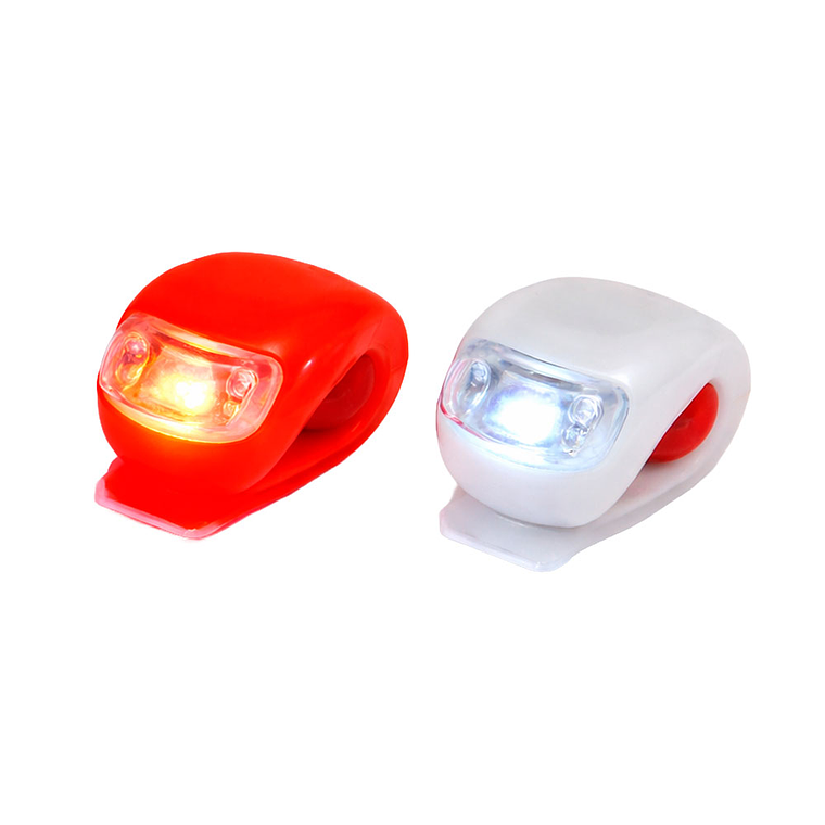 Set Luz Bici Delantera Y Trasera Silicona Mod 1689 2