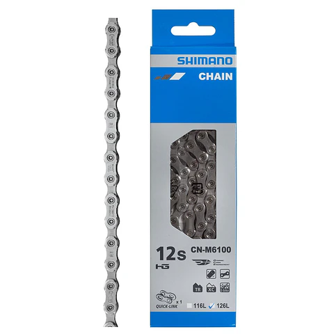 CADENA SHIMANO DEORE 12S CN-M6100 126LINKS FOR HG 12-SPEED. W/QU