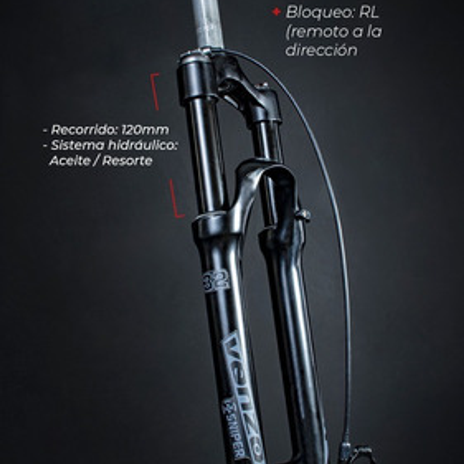 Suspensión Venzo Sniper 29  Bloqueo Al Timón  3