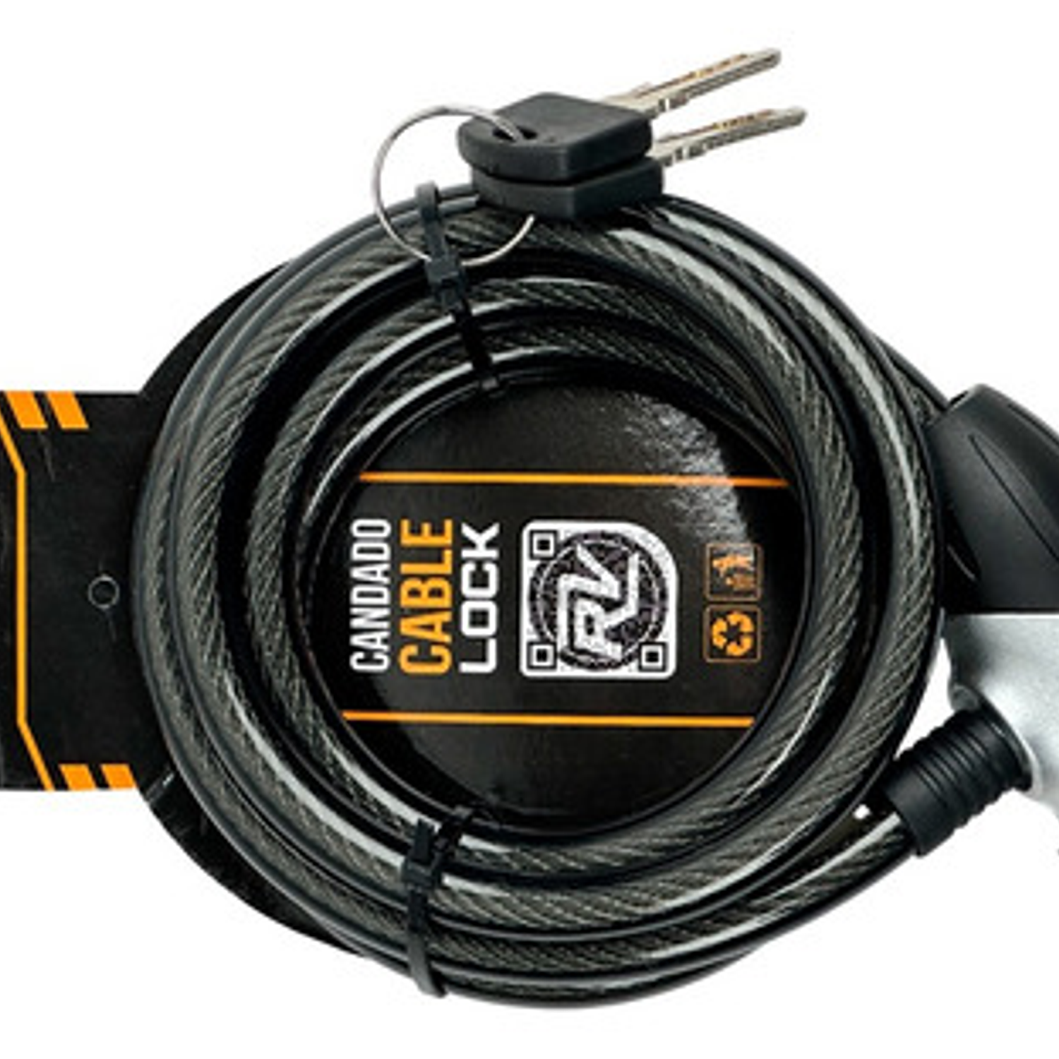 Candado Cable Espiral Llave  2