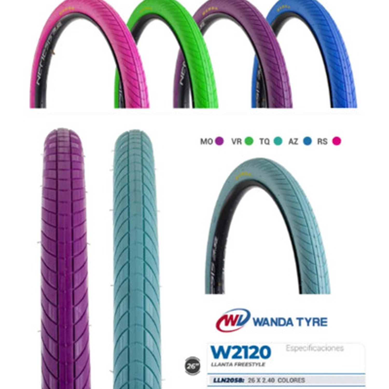 Llanta Wanda W2120 26x2.40  12