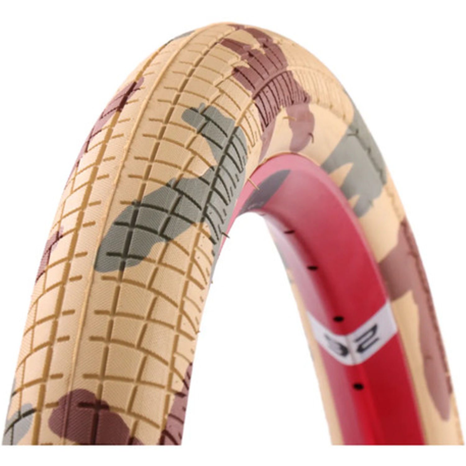 Llanta Innova Camuflado 20x2.40 Para Bmx Freestyle Crema/marrón/verde 1