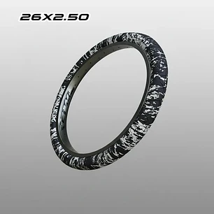 Llanta Qonquer Hookworm 26x2.50 Negro/Blanco