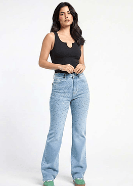 Jeans Pants Strass 2099