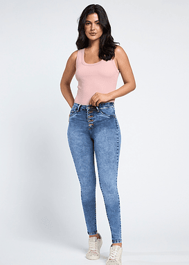 Jeans Tiro Alto Pitillo 2096