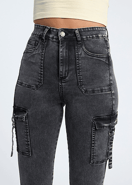 Jeans High Waist Cargo 2056