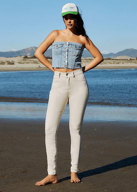 Jeans Tiro Alto Pitillo 2094