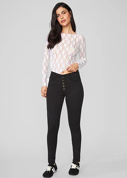 Jeans Mujer Tiro Alto Pitillo 2138