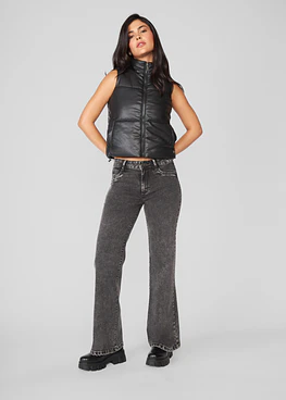 Jeans Mujer Pants Tiro Medio 1921