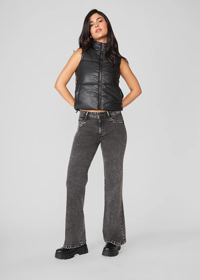 Jeans Mujer Pants Tiro Medio 1921