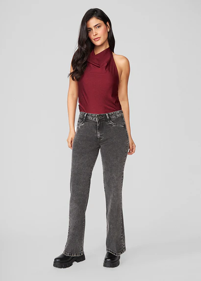 Jeans Mujer Pants Tiro Medio 1921