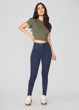 Jeans Mujer Tiro Alto Pitillo 1114