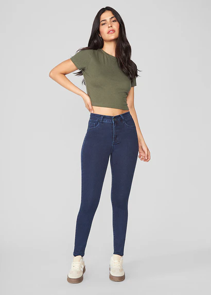 Jeans Mujer Tiro Alto Pitillo 1114