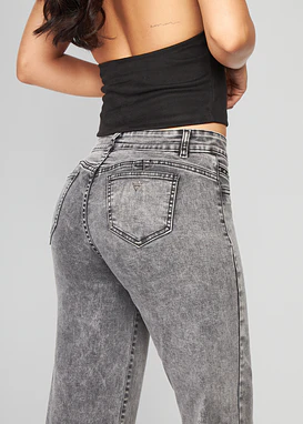 Jeans Mujer Pants Tiro Medio con Tachas 1913