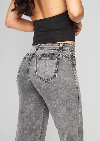 Jeans Mujer Pants Tiro Medio con Tachas 1913
