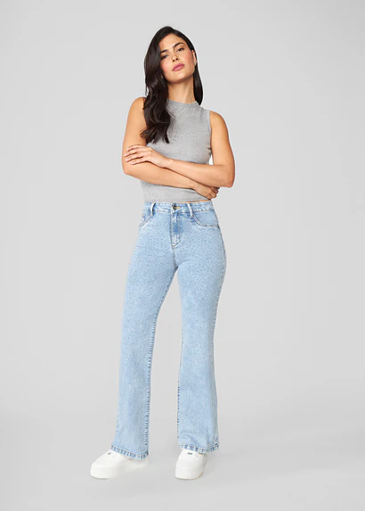 Jeans Mujer Pants Strass 2099