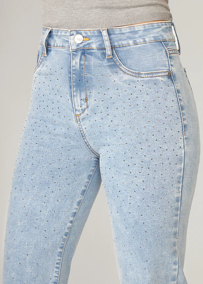 Jeans Mujer Pants Strass 2099