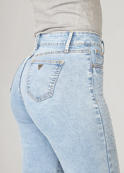 Jeans Mujer Pants Strass 2099