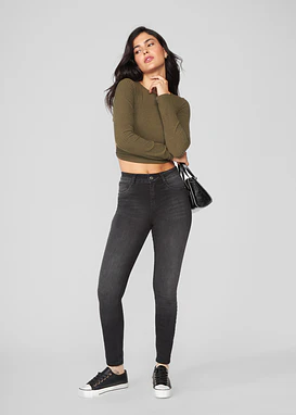 Jeans Mujer Tiro Alto Pitillo 2142