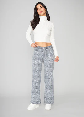 Jeans Mujer Pants Tiro Medio 1919