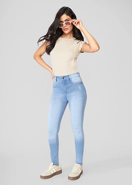 Jeans Mujer Tiro Alto Pitillo 2178