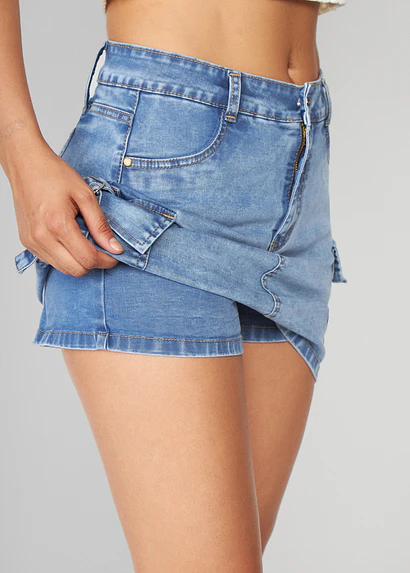 Short Falda Mujer Beverly Cargo 2054