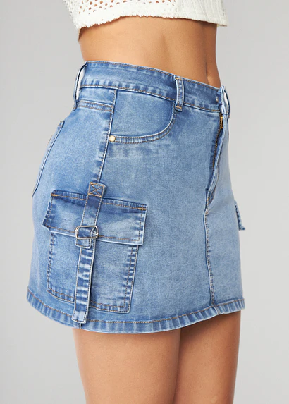 Short Falda Mujer Beverly Cargo 2054
