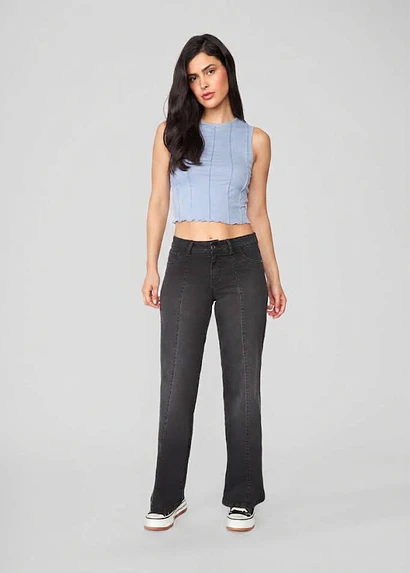 Jeans Mujer Pants Tiro Medio Riverside 2117