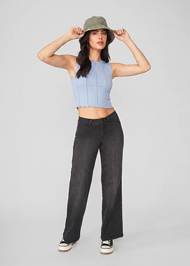 Jeans Mujer Pants Tiro Medio Riverside 2117