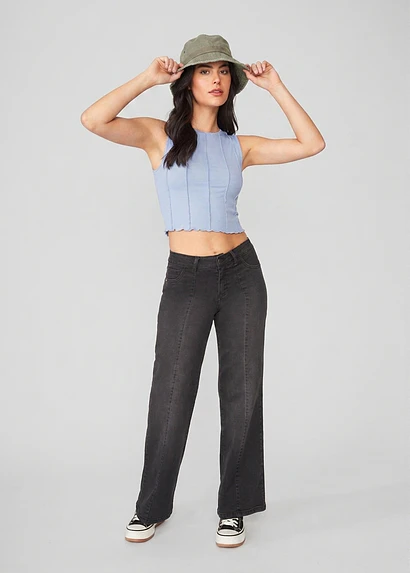 Jeans Mujer Pants Tiro Medio Riverside 2117