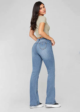 Jeans Mujer Tiro Alto Recto 2035
